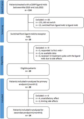 Effect of switching to erenumab in non-responders to a CGRP ligand antibody treatment in migraine: A real-world cohort study